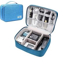 1pc 9.457.093.94Inch Electronics Organizer, Travel Universal Cable Organizer Bag, Waterproof Electronics Accessories Storage Cases, Storage Organizer For Cable, Charger, Phone, USB, SD Card, Hard Drives, Power Bank, Cords miniinthebox - thumbnail