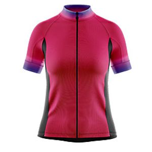 21Grams Women's Short Sleeve Cycling Jersey Summer Spandex Polyester Red Patchwork Bike Jersey Top Mountain Bike MTB Road Bike Cycling Quick Dry Moisture Wicking Breathable Sports Clothing Apparel Lightinthebox