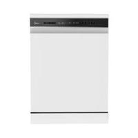 Midea Smart Freestanding Dishwasher, 14 Place Settings, 8 Programs, Wi-Fi, Delay Start & Half Load Function, Silent & High Energy Efficient, Rapid Wash, Child Lock, Self Cleaning White, WQP14-W7633CW - thumbnail