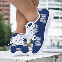 Men's Sneakers Casual Shoes Print Shoes Plus Size Comfort Shoes Running Fitness Cross Training Shoes Walking Sporty Casual Outdoor Daily Cloth Breathable Comfortable Slip Resistant Lace-up White Lightinthebox