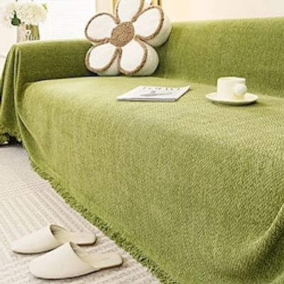 Chenille Sofa Cover Couch Cover Sage Green Couch Protector  Sofa Blanket Sofa Throw Cover for Couches Washable Sectional Sofa Couch Covers for Dogs miniinthebox