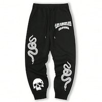 Snake Abstract Gothic Men's 3D Print Sweatpants Joggers Pants Trousers Outdoor Street Casual Daily Polyester Black S M L Mid Waist Elasticity Pants Lightinthebox - thumbnail