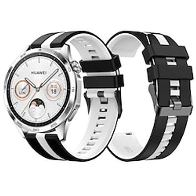 Watch Band for Garmin Forerunner 265 255 Music Venu 3 2 Vivoactive 4 22mm Silicone Replacement  Strap Quick Release Two Tone Sport Band Wristband Lightinthebox