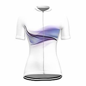 21Grams Women's Short Sleeve Cycling Jersey Summer Spandex White Gradient Bike Top Mountain Bike MTB Road Bike Cycling Quick Dry Moisture Wicking Sports Clothing Apparel / Stretchy / Athleisure miniinthebox