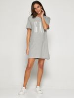 Logo Short Sleeve T-Shirt Dress - thumbnail