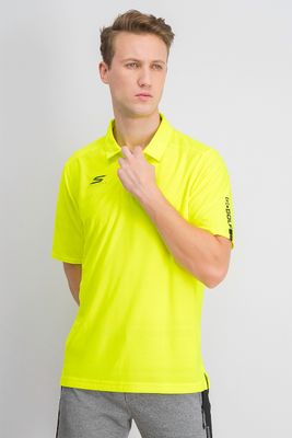 Mens Hole-In-One Polo Shirt Neon Yellow Mens Hole-In-One Polo Shirt Neon Yellow