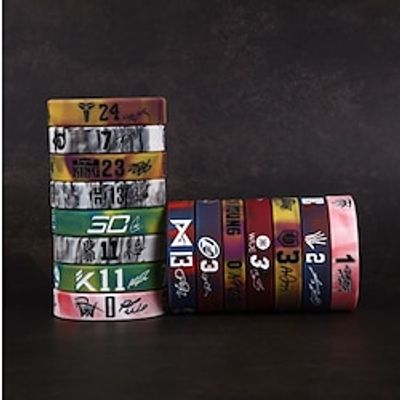 Basketball bracelet luminous avatar inspirational lava camouflage silicone sports wristband star player bracelet luckHands on Ring super bolw Lightinthebox