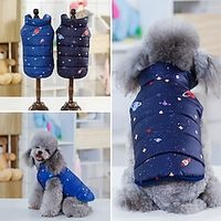 Dog Cat Vest Fashion Cute Casual Daily Outdoor Winter Dog Clothes Puppy Clothes Dog Outfits Breathable Blue Dark Blue Costume for Girl and Boy Dog Cotton S M L XL XXL Lightinthebox - thumbnail
