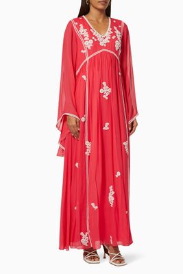 Folkland Empire Dress in Georgette Folkland Empire Dress in Georgette