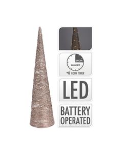 Koopman Xmas Cone With 40 LED 80cm Gold