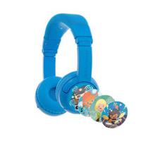 BuddyPhones Play+ Kids Wireless Bluetooth Headphones, Cool Blue