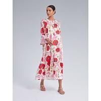 Loose Fit Floral Midi Dress - thumbnail