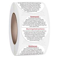 500pcs/roll Round Shape Warning Stickers, Self-adhesive Craft Burning Instructions Label For Warning miniinthebox - thumbnail