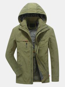 Quickly Dry Detachable Hood Cargo Jackets for Men