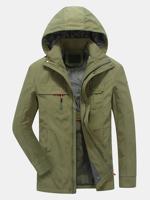 Quickly Dry Detachable Hood Cargo Jackets for Men