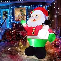 Inflatable Santa Christmas Outdoor with LED Light Santa Claus Outdoor Indoor Ornaments Inflatable Pump-up Air Lightinthebox - thumbnail