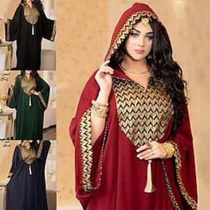 Muslim Dress Hooded Jalabiya Kaftan For Women Dubai Style Arabian Adults Religious Saudi Arabic Dress Abaya For Ramadan miniinthebox