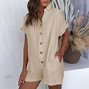 Women's Ordinary Active White Black Red Romper Solid Colored Patchwork Lightinthebox
