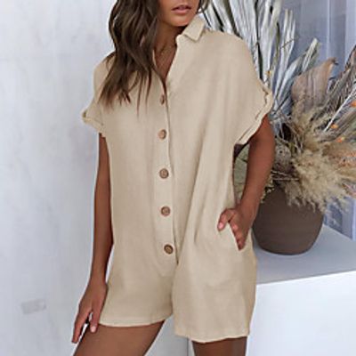 Women's Ordinary Active White Black Red Romper Solid Colored Patchwork Lightinthebox