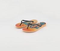 Womens Style 2 DC Flip Flops Orange Combo Womens Style 2 DC Flip Flops Orange Combo