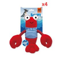 FOFOS Sealife Lobster Dog Toy (Pack of 4)