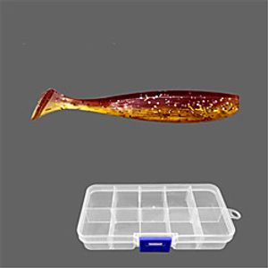 50 pcs Lure kit Fishing Lures Soft Bait Shad lifelike 3D Eyes Bass Trout Pike Lure Fishing Freshwater and Saltwater Lightinthebox