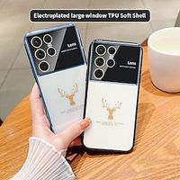 Phone Case For Samsung Galaxy S23 S22 S22 Ultra S21 FE A54 A34 A14 A73 A53 A33 A23 A13 A72 A52 A32 A22 A12 Back Cover Translucent Shockproof TPU Plating Lightinthebox - thumbnail