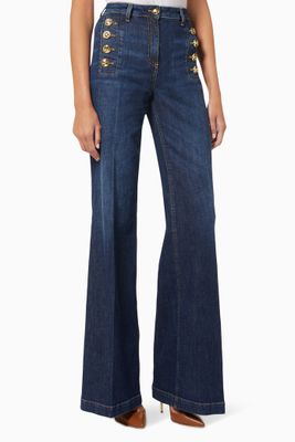 Palazzo Jeans in Cotton Denim Palazzo Jeans in Cotton Denim