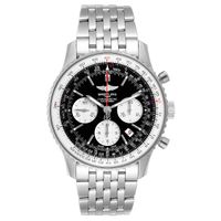 Navitimer 01 Black Dial Steel Mens Watch Ab0121 Box Papers - thumbnail