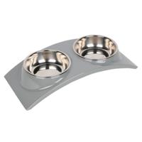 Pawsitiv Rainbow Dinner Set Bowls Medium - Grey