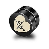 Men's Earrings Classic Holiday Birthday Stylish Simple Stainless Steel Earrings Jewelry Black For Street Formal Date Festival 1pc miniinthebox - thumbnail
