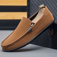 Men's Loafers  Slip-Ons Moccasin Dress Loafers Driving Loafers Walking Casual Daily Party  Evening Faux Leather PU Slip Resistant Loafer Camel Black Khaki Spring Fall Lightinthebox - thumbnail