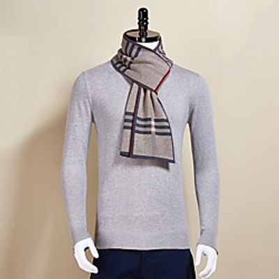 Men's Rectangle Scarf Daily As Per Picture Scarf Striped miniinthebox