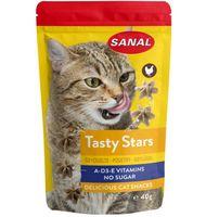 Sanal Cat Tasty Stars Poultry 40G - (Buy 3 Get 1 Free)