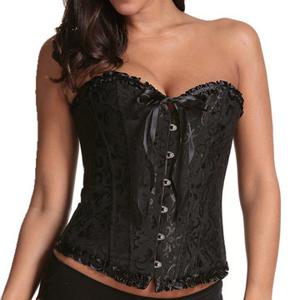 Women Sexy Jacquard Lace Up Corset