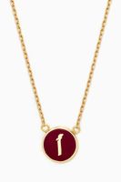 Mina "Alef" Enamel Necklace in 18kt Yellow Gold Mina "Alef" Enamel Necklace in 18kt Yellow Gold