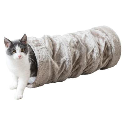 Trixie Plush Playing Tunnel For Cats - Grey 2X60Cm