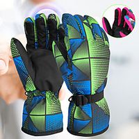 Ski Gloves Snow Gloves for Men Touchscreen Thermal Warm Waterproof PU Leather Full Finger Gloves Snowsports for Cold Weather Winter Skiing Snowboarding Lightinthebox - thumbnail