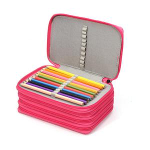 4 Layers Handy PU Leather Pencils Case