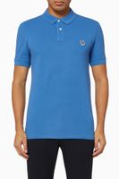 Striped Zebra Cotton Polo Shirt - thumbnail