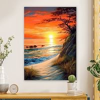 Landscape Wall Art Canvas Sunset Prints and Posters Pictures Decorative Fabric Painting For Living Room Pictures No Frame miniinthebox