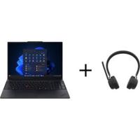 Lenovo ThinkPad E16 Gen 3 Intel Core Ultra 7-255H 16GB RAM 512GB SSD Shared Intel Arc 140T Graphics 16 inch WUXGA Windows 11 Pro Business Laptop - Black + Lenovo Stereo Headset [EDGE16-21SR001EGR+ANC]