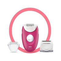 Braun Silk-epil 3 3-273 Epilator | 3 Extras| SE3273GP | Raspberry Pink Color