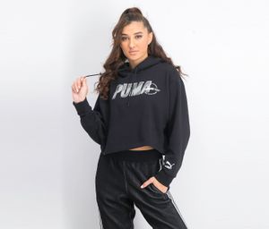Womens XTG Trail Cropped Hoodie  Black