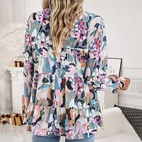 Women's Bandeau Bodysuit Wrap Crop Top Eyelet top Tencel Green 3D Snowflake Portrait Sequins Embroidered Asymmetric Long Sleeve Work Casual Holiday Elegant Modern Casual Shirt Collar Slim Floral Lightinthebox - thumbnail