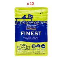 Fish4Dogs Finest Tuna Flakes with Anchovy Adult Wet Dog Food 100g Pack Of 12