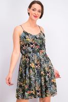 Womens Floral Mini Dress  Black Combo - thumbnail