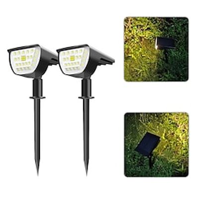 Solar Lamp Waterproof 32LEDS Lawn Lamp Outdoor Courtyard Landscape Lamp Wall Lamp Human Sensing LED Lighting Ground Plug Lamp Lightinthebox
