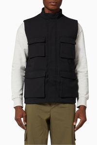 Multi-Pocket Gilet in Viscose Blend