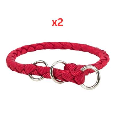 Trixie Cavo Semi-Choke Dog Collar - Red 52-60X1.8cm (Pack Of 2) Trixie Cavo Semi-Choke Dog Collar - Red 52-60X1.8cm (Pack Of 2)